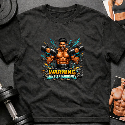 **“Warning May Flex Randomly” – South Asian Male Dumbbells Edition**