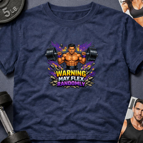 **“Warning May Flex Randomly” – Hispanic Male Barbell Edition**