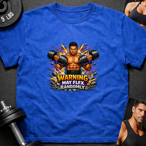 **“Warning May Flex Randomly” – Hispanic Male Dumbbells Edition**