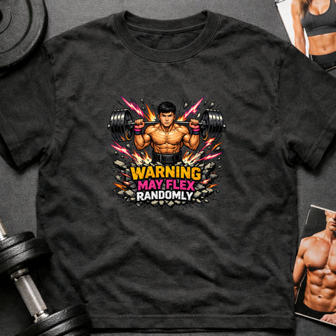 **“Warning May Flex Randomly” – Asian Male Barbell Edition**