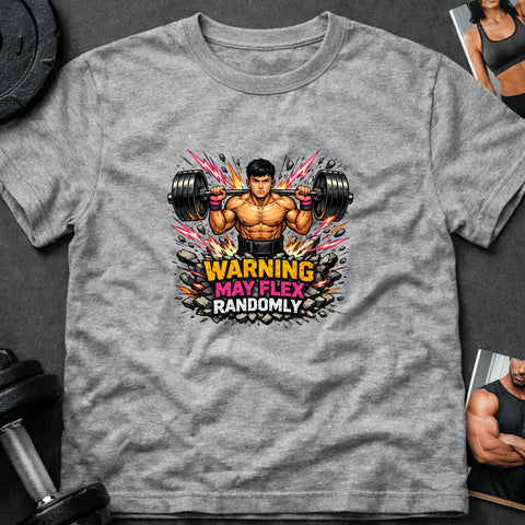 **“Warning May Flex Randomly” – Asian Male Barbell Edition**
