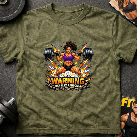 **“Warning May Flex Randomly” – Latina Female Barbell Edition**