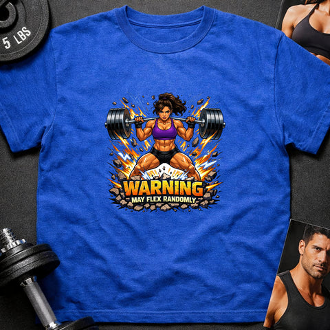**“Warning May Flex Randomly” – Latina Female Barbell Edition**