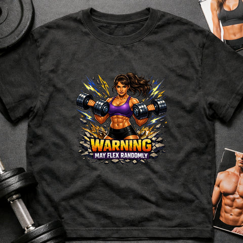 **“Warning May Flex Randomly” – Latina Female Dumbbells Edition**