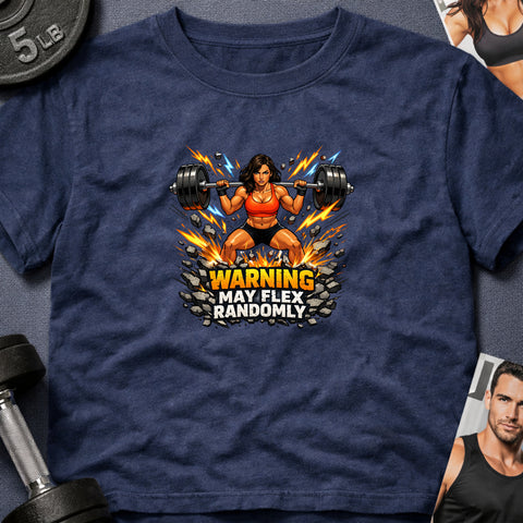 **“Warning May Flex Randomly” – Mediterranean Female Barbell Edition**