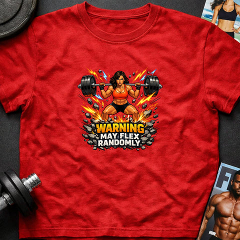 **“Warning May Flex Randomly” – Mediterranean Female Barbell Edition**
