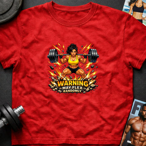 **“Warning May Flex Randomly” – Middle Eastern Female Barbell Edition**