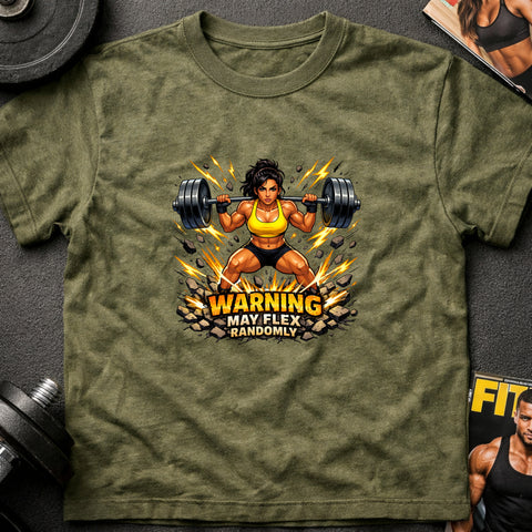 **“Warning May Flex Randomly” – Middle Eastern Female Barbell Edition**
