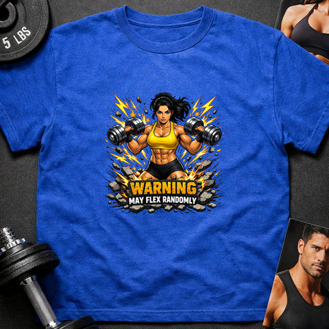 **“Warning May Flex Randomly” – Middle Eastern Female Dumbbells Edition**