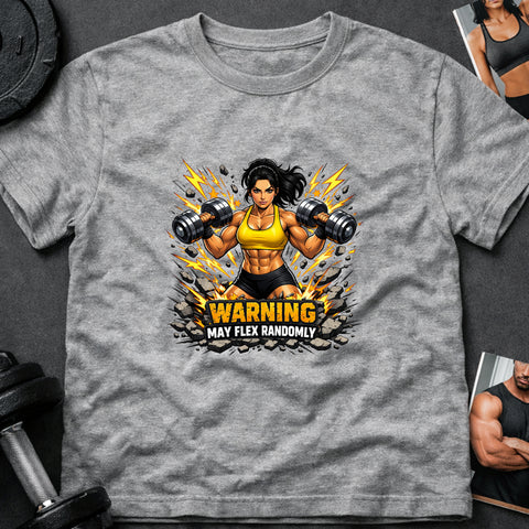 **“Warning May Flex Randomly” – Middle Eastern Female Dumbbells Edition**