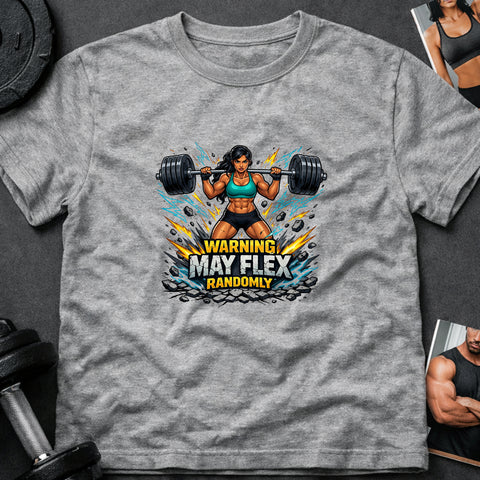 **“Warning May Flex Randomly” – South Asian Female Barbell Edition**
