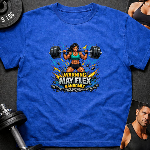 **“Warning May Flex Randomly” – South Asian Female Barbell Edition**