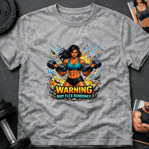 **“Warning May Flex Randomly” – South Asian Female Dumbbells Edition**