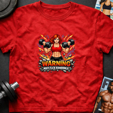 **“Warning May Flex Randomly” – Red Hair Caucasian Female Dumbbells Edition**