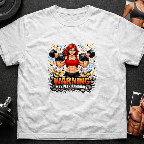 **“Warning May Flex Randomly” – Red Hair Caucasian Female Dumbbells Edition**