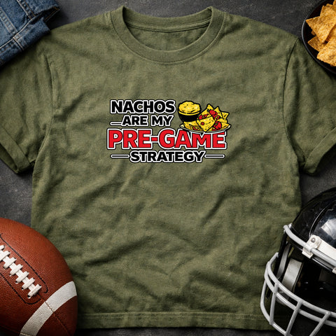 **“Nachos Are My Pre‑Game Strategy” – Funny Game Day T‑Shirt**