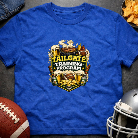 **“Tailgate Training Program” – Funny Tailgate & Football T‑Shirt**
