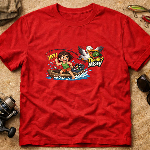**“Thanks, Missy.” – Funny Pelican Fishing T‑Shirt** | Unisex