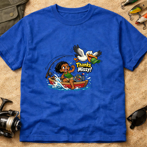 *“Thanks Missy!” – Funny Pelican Fishing T‑Shirt** | Unisex