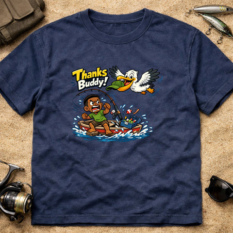 **“Thanks Buddy!” – Funny Pelican Fishing T‑Shirt** | Unisex