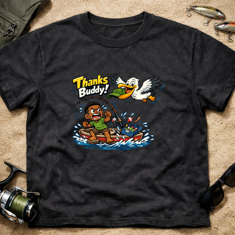 **“Thanks Buddy!” – Funny Pelican Fishing T‑Shirt** | Unisex