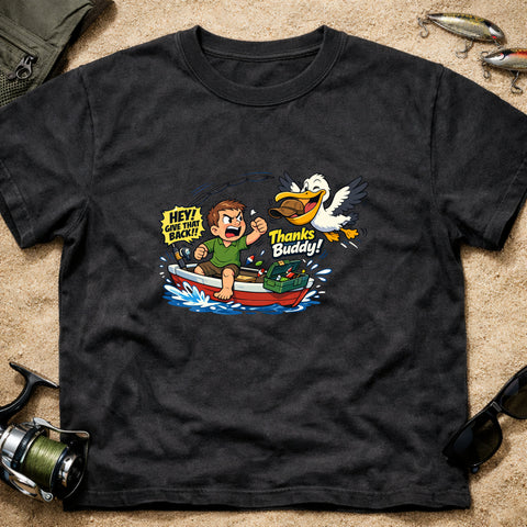 **“Thanks Buddy!!” – Funny Pelican Fishing T‑Shirt** | Unisex