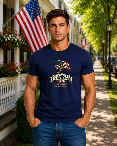 # ⭐ **Colonial Flag Bearer – 1776” – America‑250 Edition | Unisex**