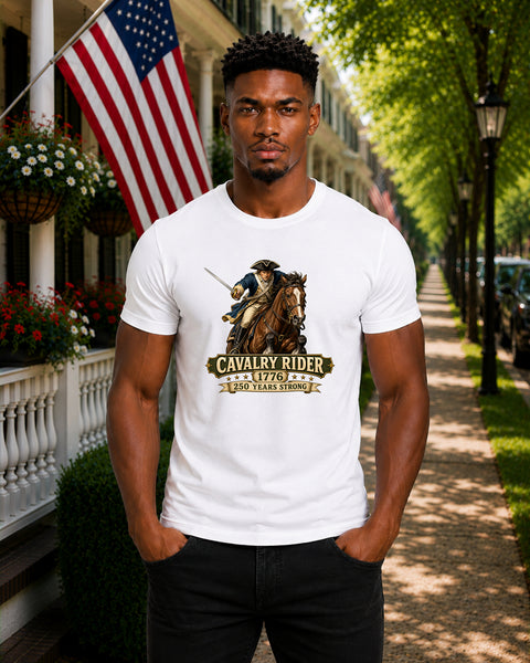 # ⭐ **Cavalry Rider (Brown Horse) – 1776 – 250 Years Strong | Unisex**