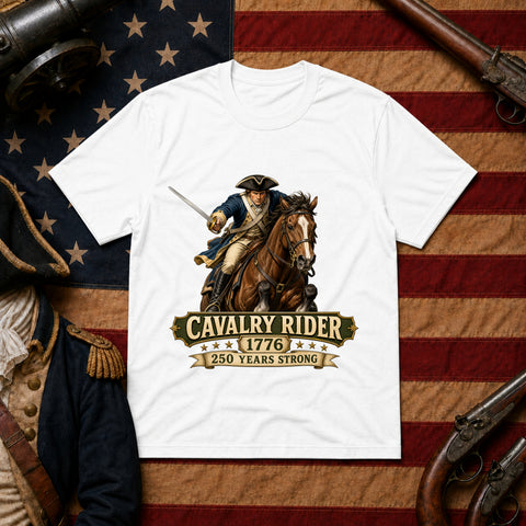 # ⭐ **Cavalry Rider (Brown Horse) – 1776 – 250 Years Strong | Unisex**