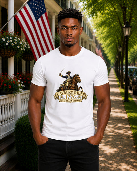 # ⭐ **Cavalry Rider (Brown Horse) – 1776 – 250 Years Strong | Unisex**
