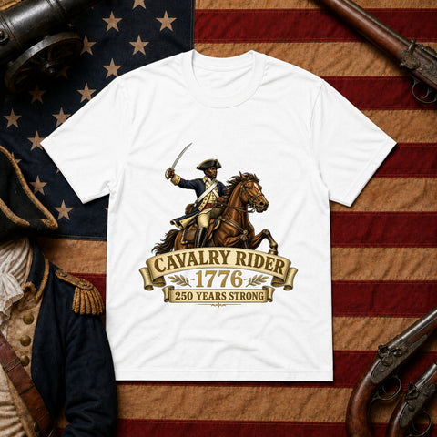 # ⭐ **Cavalry Rider (Brown Horse) – 1776 – 250 Years Strong | Unisex**