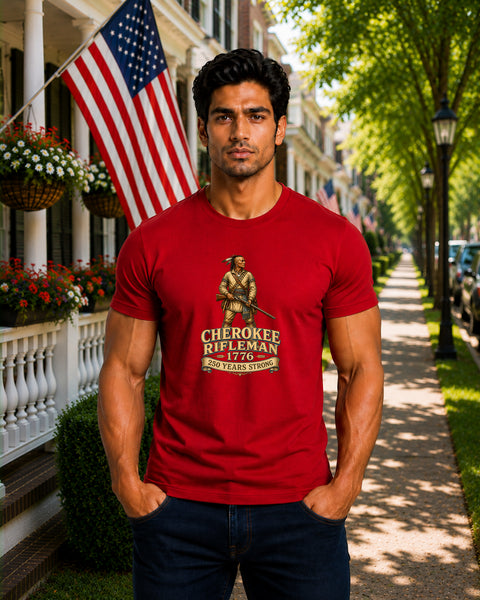# ⭐ **“Cherokee Rifleman – 1776” – America‑250 Edition | Unisex**