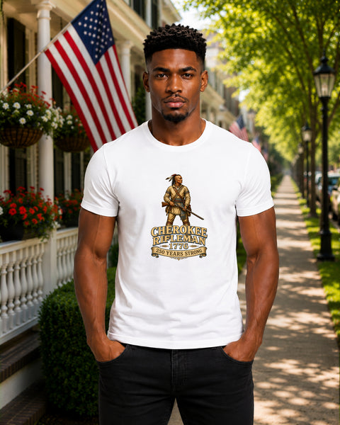 # ⭐ **“Cherokee Rifleman – 1776” – America‑250 Edition | Unisex**