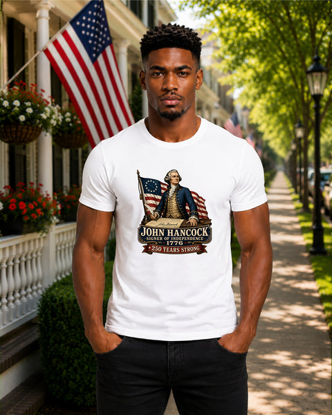 # ⭐ **John Hancock – Signer of Independence – 1776” – America‑250 Edition | Unisex**