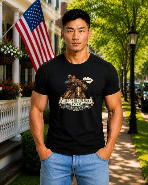 # ⭐ **Cherokee Rifleman – 1776 – 250 Years Strong | Unisex**