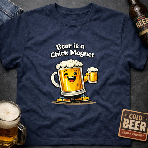 Beer Is a Chick Magnet | Unisex Gildan Softstyle® 64000 - Laugh Suppy