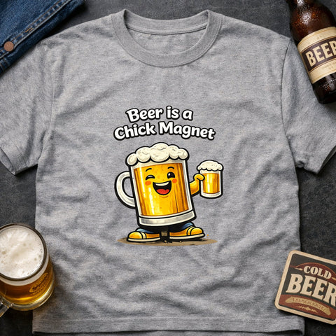 Beer Is a Chick Magnet | Unisex Gildan Softstyle® 64000 - Laugh Suppy