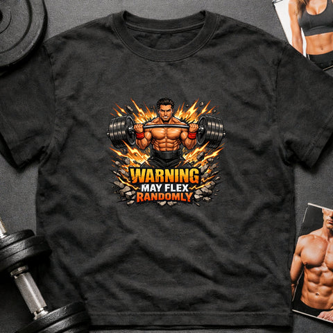 Warning May Flex Randomly – Mediterranean Male Barbell Edition - Laugh Suppy