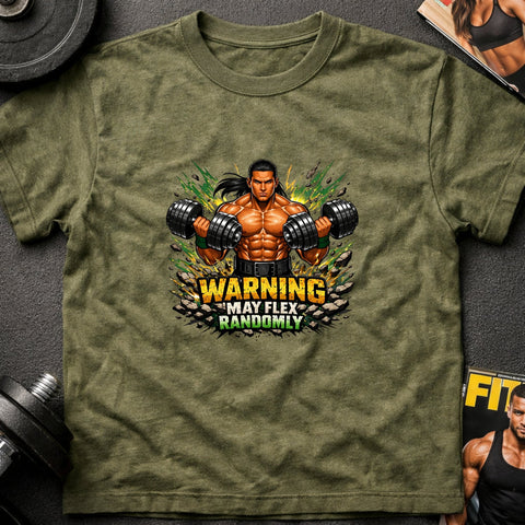 Warning May Flex Randomly – Native American Male Dumbbells Edition - Laugh Suppy