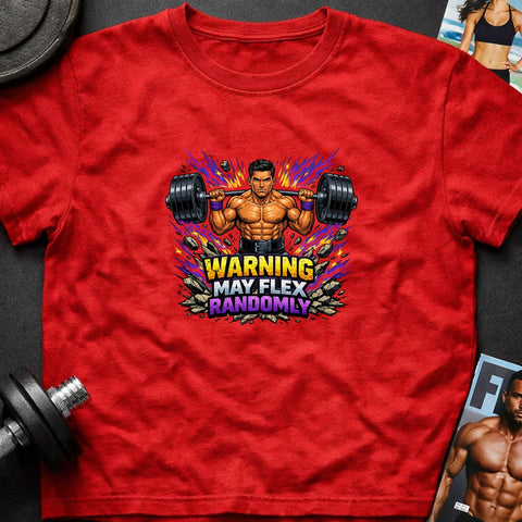 Warning May Flex Randomly – Hispanic Male Barbell Edition - Laugh Suppy
