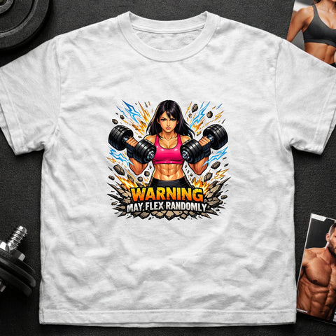 Warning May Flex Randomly – Asian Female Dumbbells Edition - Laugh Suppy