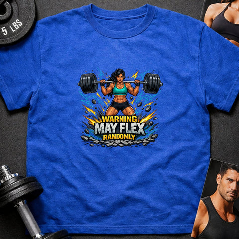Warning May Flex Randomly – South Asian Female Barbell Edition - Laugh Suppy