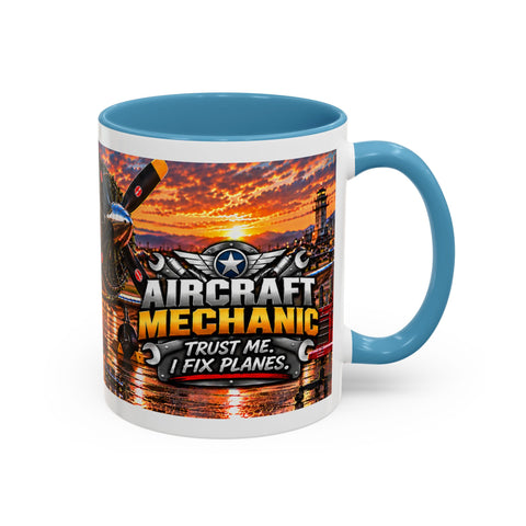 Skeleton Aircraft Mechanic Mug – Trust Me, I Fix Planes – Funny Dark Humor Gift for Aviation Mechanics - Laugh Supply
