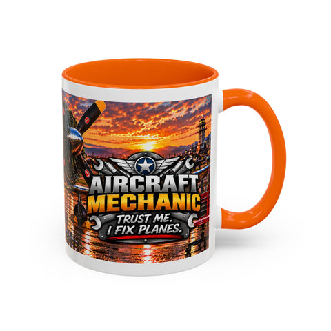 Skeleton Aircraft Mechanic Mug – Trust Me, I Fix Planes – Funny Dark Humor Gift for Aviation Mechanics - Laugh Supply