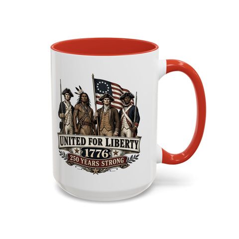 United for Liberty 1776 Coffee Mug — Revolutionary War Patriot Tribute