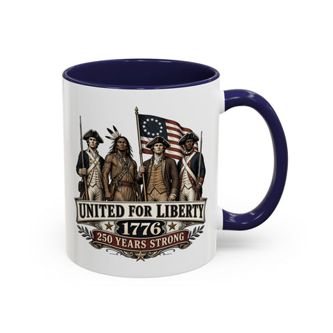 United for Liberty 1776 Coffee Mug — Revolutionary War Patriot Tribute
