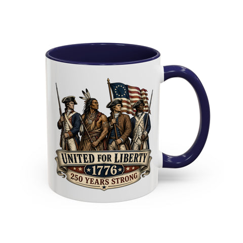 United for Liberty 1776 — Patriotic 250th Anniversary Mug