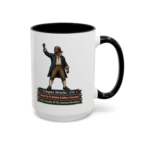 Crispus Attucks 1770 Accent Coffee Mug – First Casualty of the American Revolution