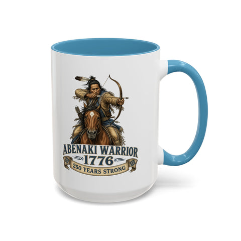 Abenaki Warrior Coffee Mug —  1776  Abenaki Warrior Mounted Warrior Shoot A Bow