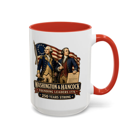 Washington & Hancock Coffee Mug — Founding Leaders 1776